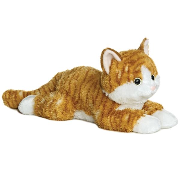 orange stuffed cat toy