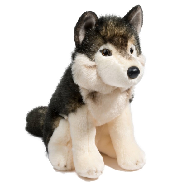 hooded plush wrap wolf