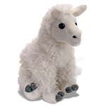 white stuffed llama