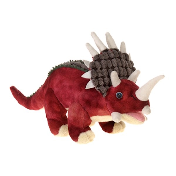 Large Stuffed Red Triceratops 14 Inch Plush Dinosaur by Fiesta at ...